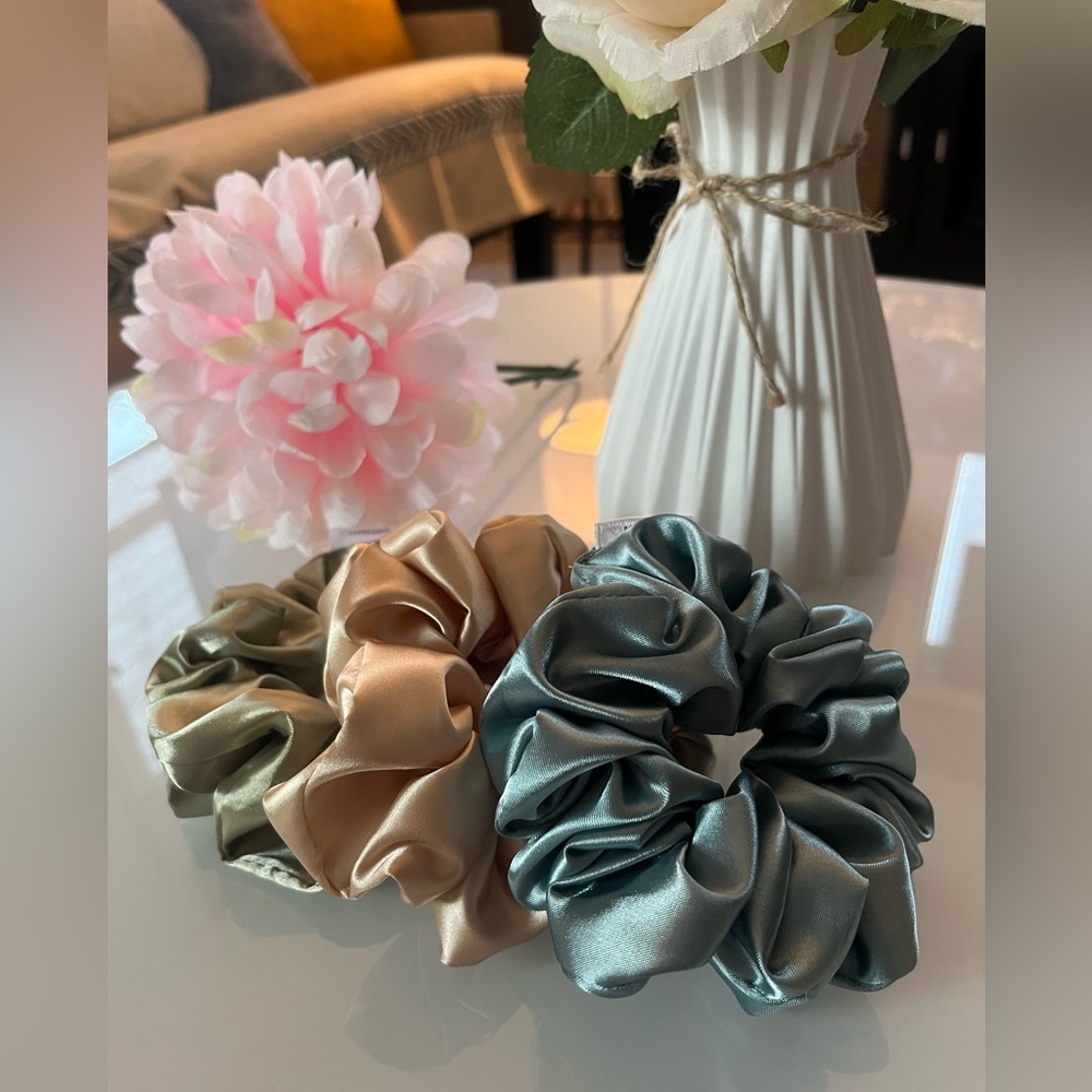 Luxurious Satin Hair Scrunchies Set